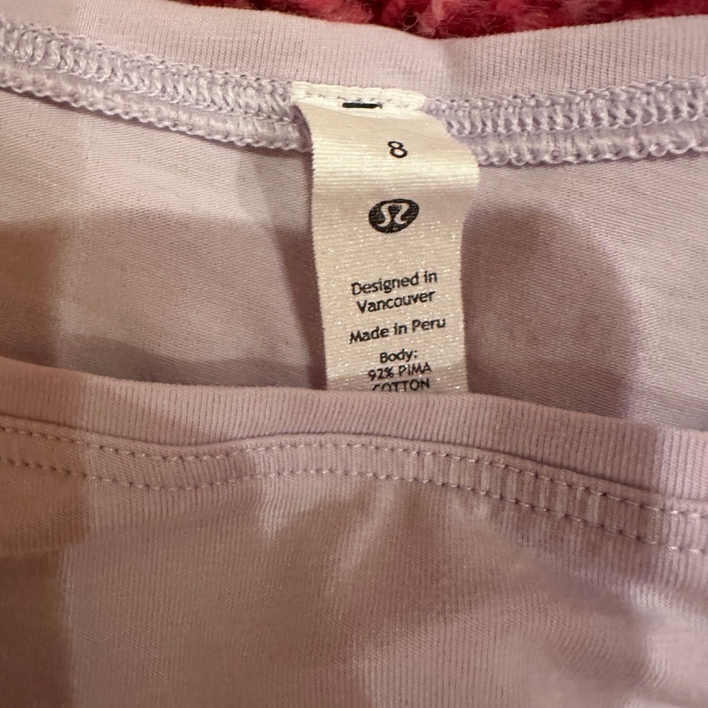 Purple Lululemon shirt size 8